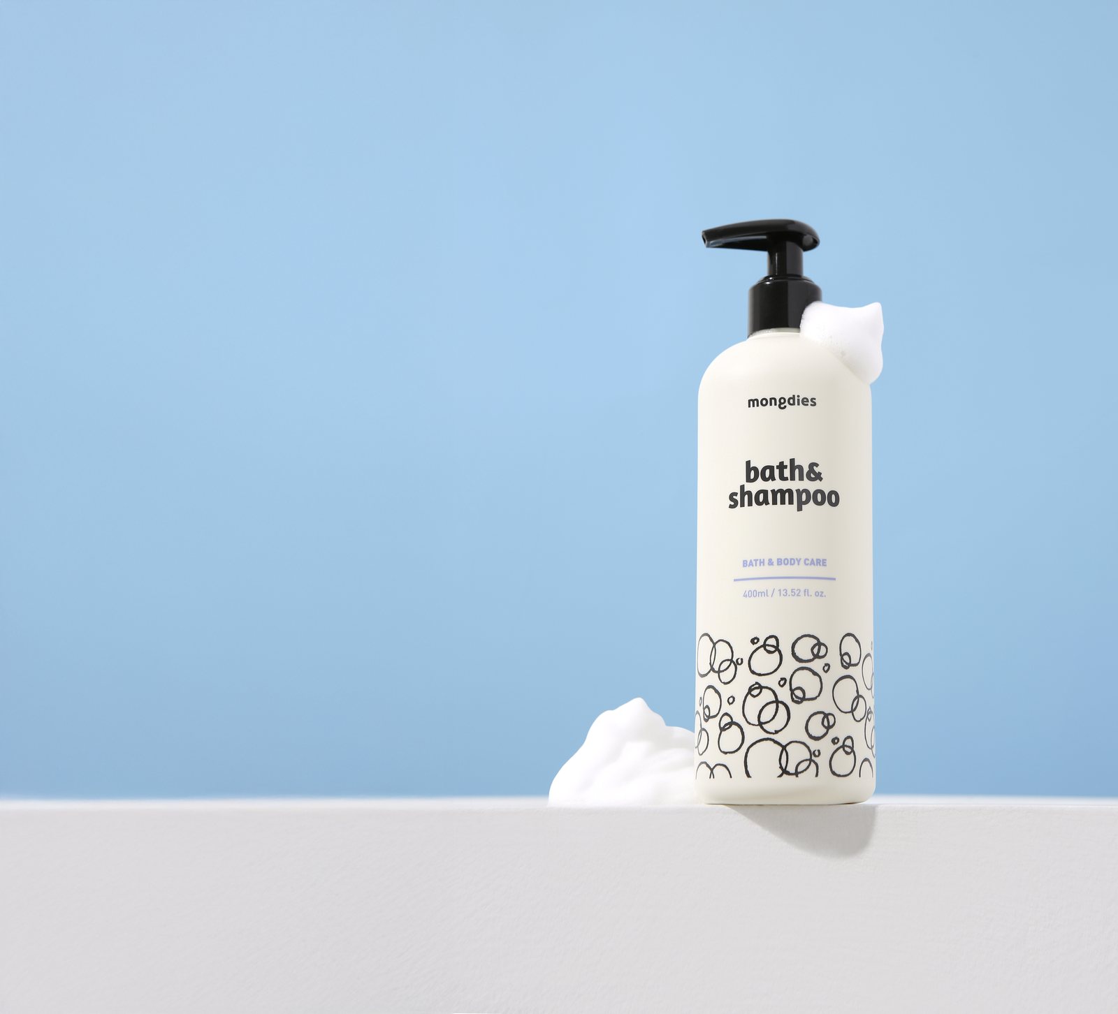 Mongdies foaming bath and shampoo texture