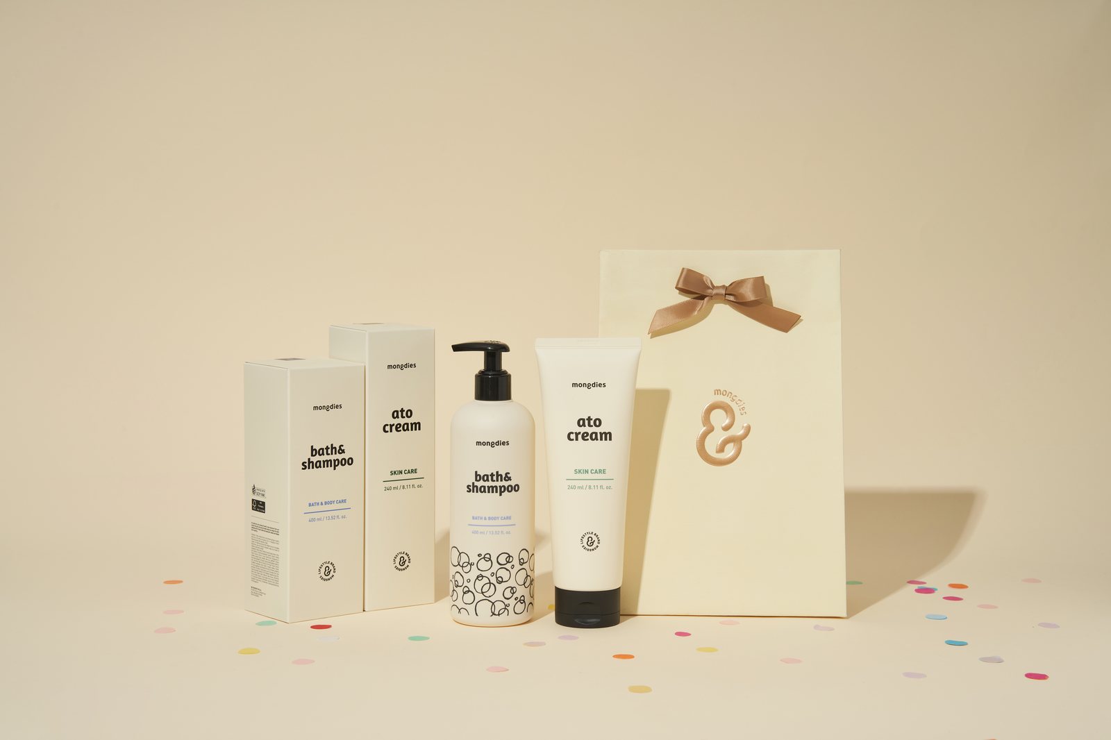 Mongdies Bath & Shampoo and Ato Cream gift set
